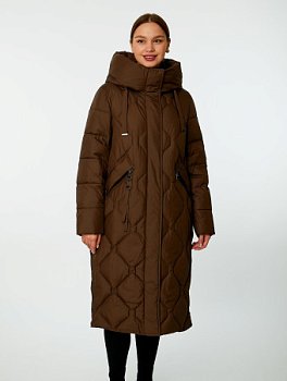 Пуховик женский удлинённый с капюшоном