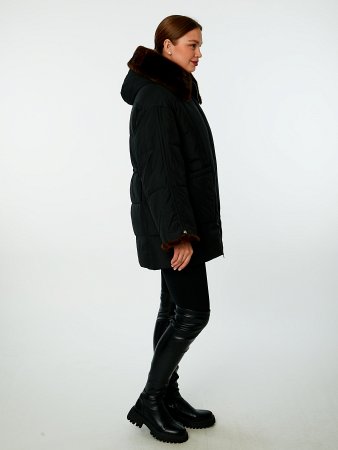 Пуховик женский стёганый с капюшоном