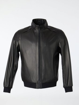 Бомбер из натуральной кожи