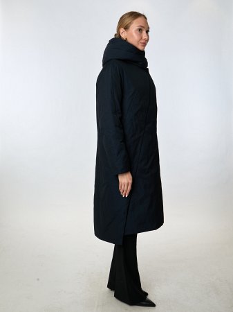 Длинный пуховик с капюшоном
