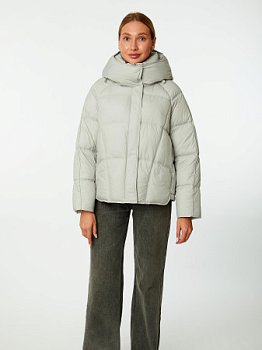 Пуховик женский стёганый с капюшоном