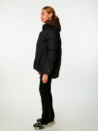 Пуховик женский стёганый с капюшоном