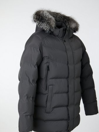 Пуховик мужской с натуральным мехом