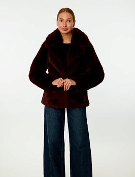 Укороченная шуба из экомеха