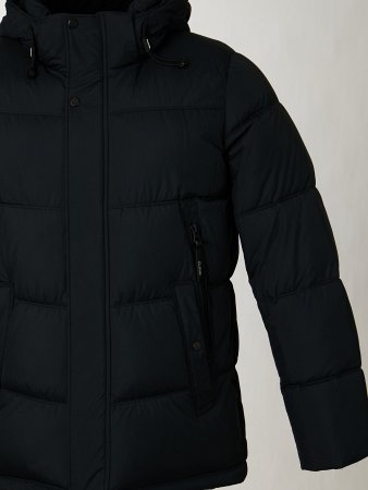 Пуховик мужской стёганый с капюшоном