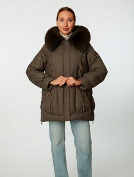 Пуховик стёганый с капюшоном