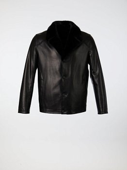 Куртка из нат.кожи на овчине с англ.воротником