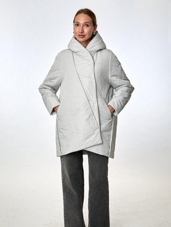 Укороченный пуховик с капюшоном