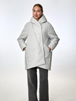 Укороченный пуховик с капюшоном