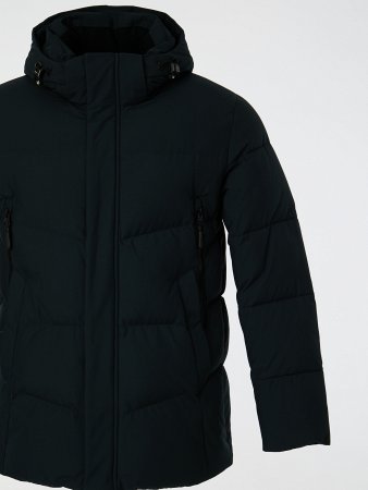 Пуховик мужской стёганый с капюшоном