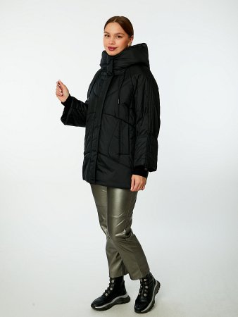 Пуховик женский стёганый с капюшоном