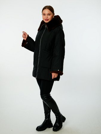 Пуховик женский стёганый с капюшоном