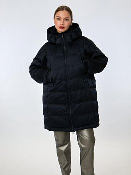 Пуховик женский стёганый с капюшоном