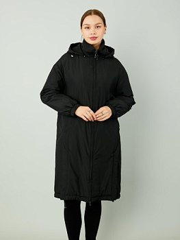 Пальто женское стёганое с капюшоном
