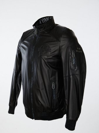 Куртка-бомбер с трикотажной отделкой