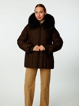 Пуховик стёганый с капюшоном