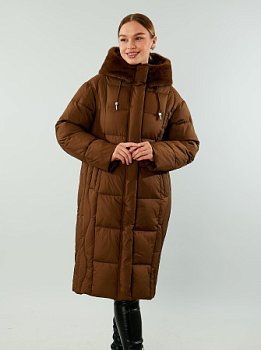 Пуховик стёганый с капюшоном