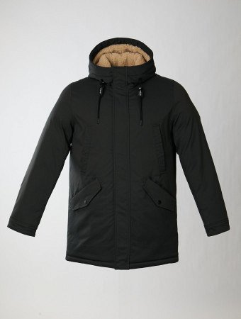 Пуховик мужской удлинённый с капюшоном