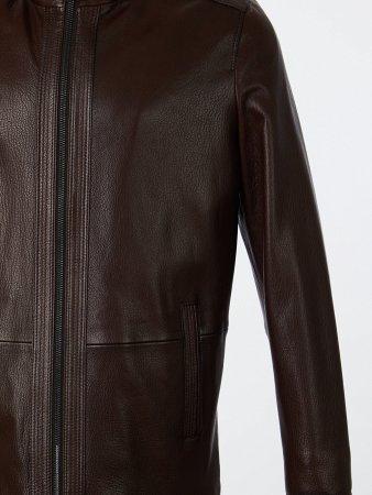 Полупальто мужское из натуральной кожи  