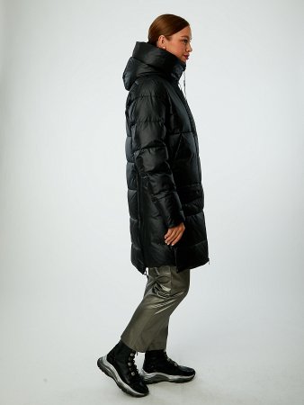 Пуховик женский стёганый с капюшоном