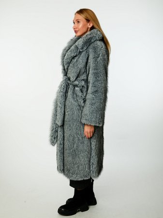 Длинная шуба из экомеха