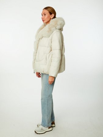 Пуховик женский стёганый с капюшоном