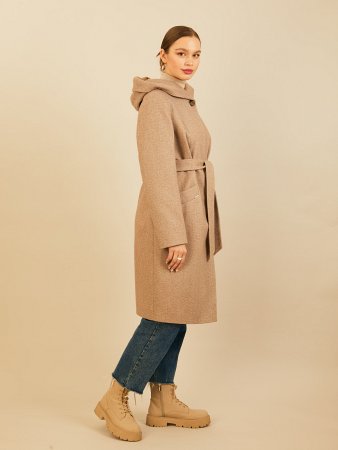 Пальто женское с капюшоном
