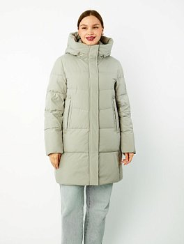 Пуховик женский стёганый с капюшоном