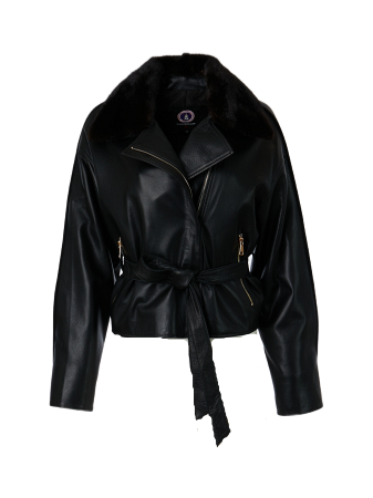 Утепленная куртка из натуральной кожи