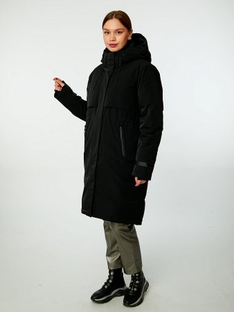 Пуховик женский удлинённый с капюшоном