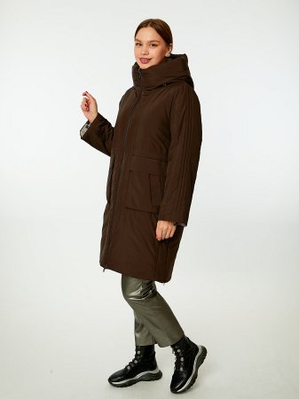 Пуховик женский удлинённый с капюшоном