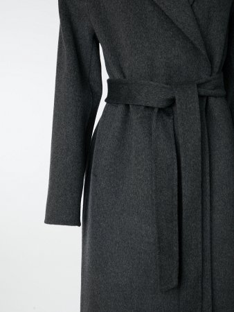 Пальто из натуральной австралийской шерсти с отделкой из норки