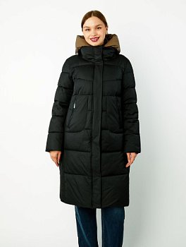 Пуховик женский стёганый с капюшоном