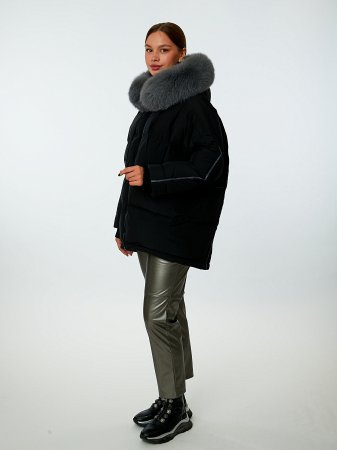 Пуховик женский стёганый с капюшоном