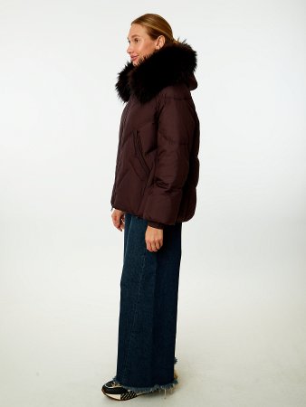 Пуховик женский стёганый с капюшоном