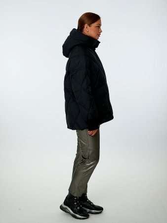 Пуховик женский с капюшоном укороченный