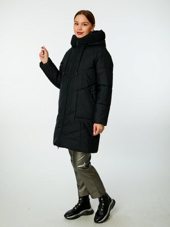 Пуховик женский стёганый с капюшоном