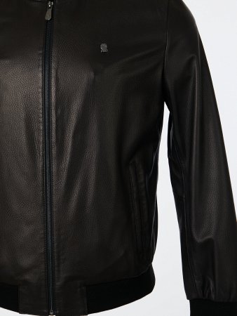 Куртка-бомбер с трикотажной отделкой