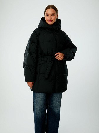 Пуховик женский стёганый с капюшоном