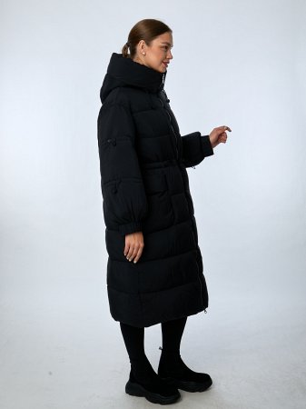 Пуховик женский удлинённый с капюшоном