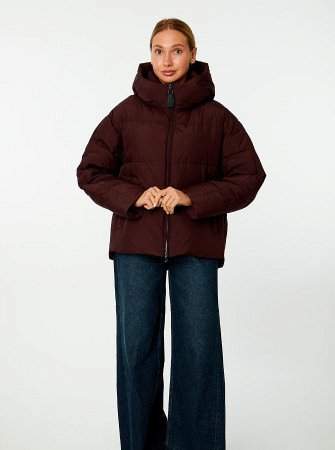 Пуховик женский стёганый с капюшоном