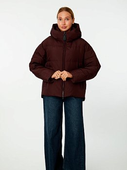 Пуховик женский стёганый с капюшоном