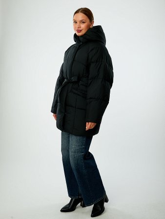 Пуховик женский стёганый с капюшоном