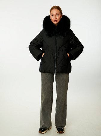 Пуховик женский стёганый с капюшоном