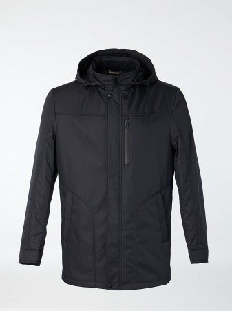 Удлиненная куртка с капюшоном