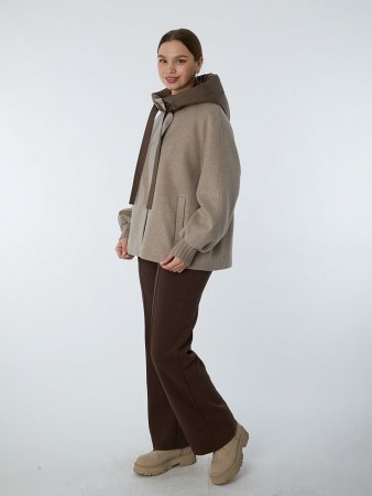 Драповая куртка с капюшоном