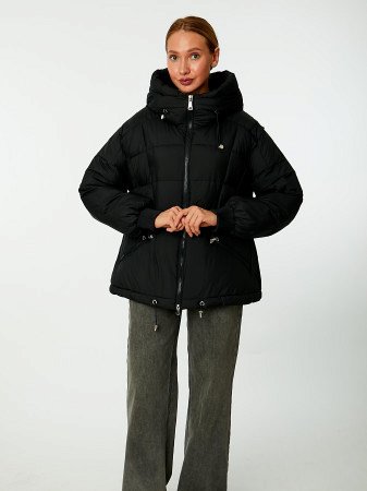 Пуховик женский стёганый с капюшоном