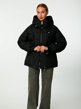 Пуховик женский стёганый с капюшоном