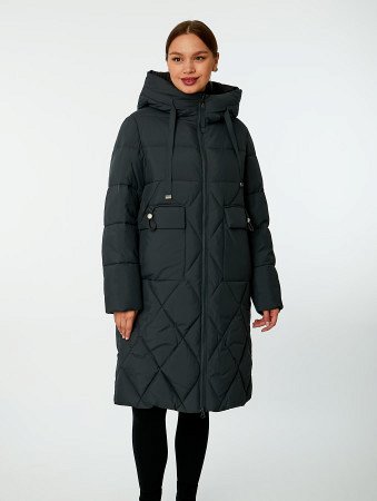 Пуховик женский стёганый с капюшоном