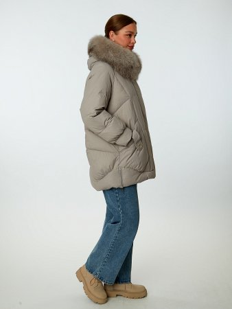 Пуховик стёганый с капюшоном